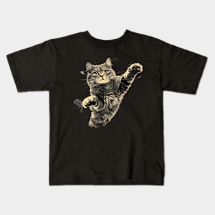 Catzilla Cat Reign of Terror Kids T-Shirt